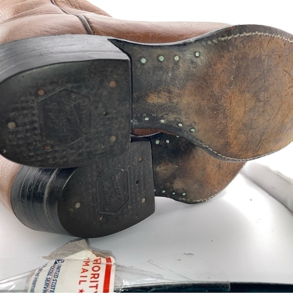 Tony Lama - Brown Textured- Handcrafted - Women's - Cowboy Boots- Size 10 B‌‌‌‍‍ - Picture 10 of 11